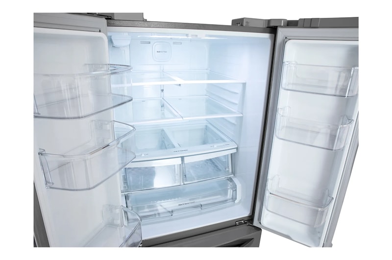 top view open empty door